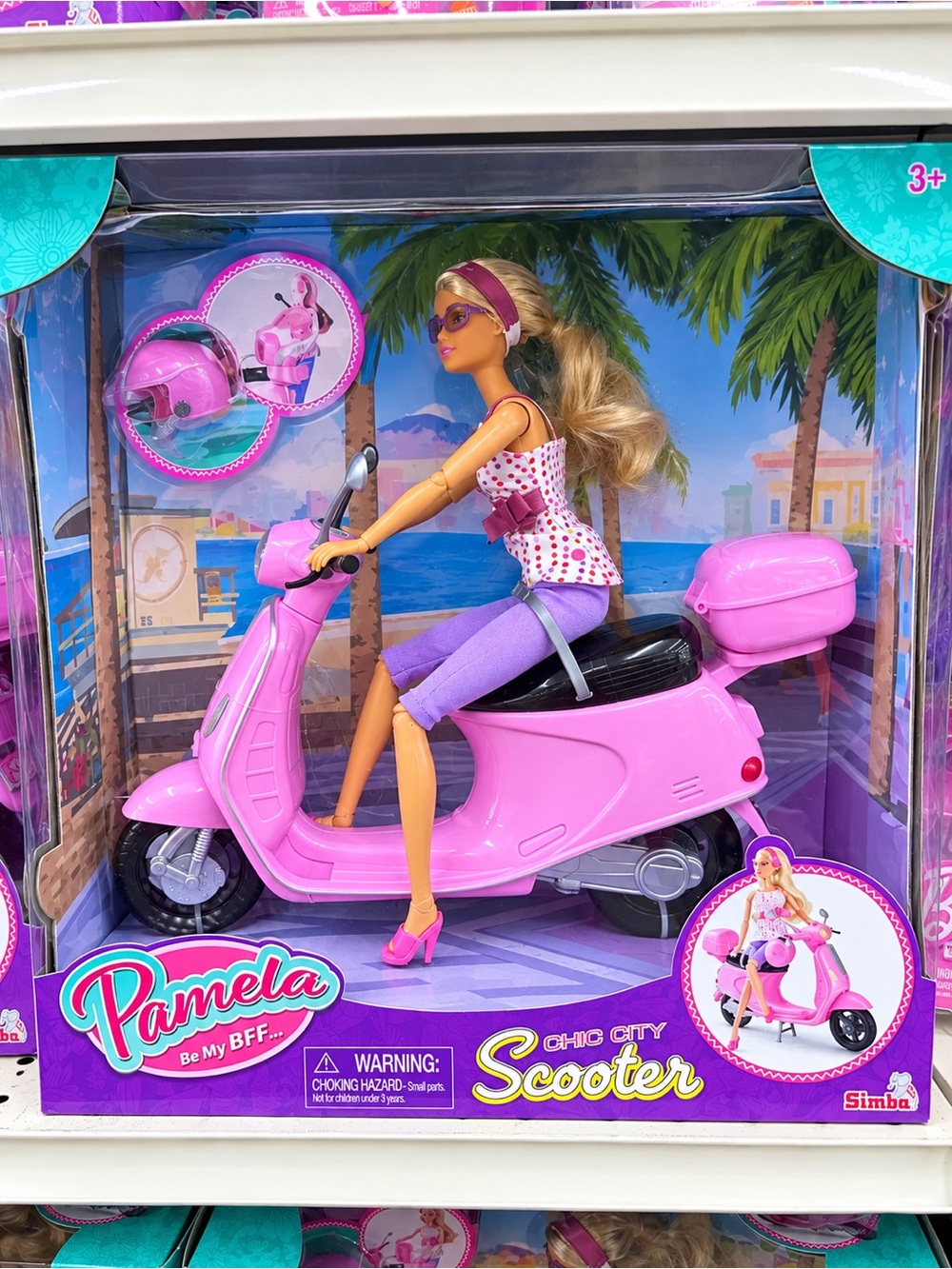 Barbie Pink Chic City Scooter Playset